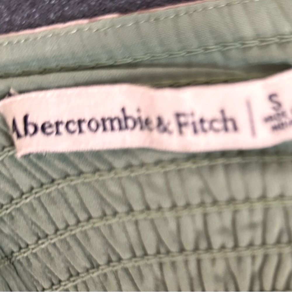 Abercrombie & Fitch Olive Floral Maxi Dress | Size S | Spaghetti Straps - Picture 6 of 6